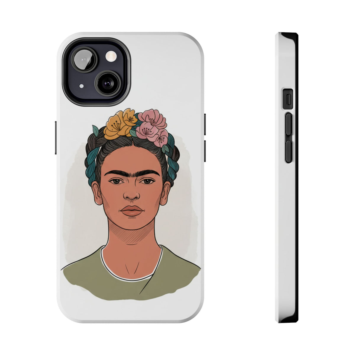 Floral Crown Portrait Phone Case | Tough Phone Case