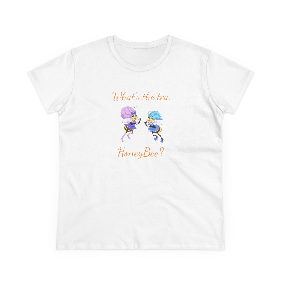 What's the tea, HoneyBee? Women's Tshirt — Cute Bee Spilling the Tea Graphic Shirt