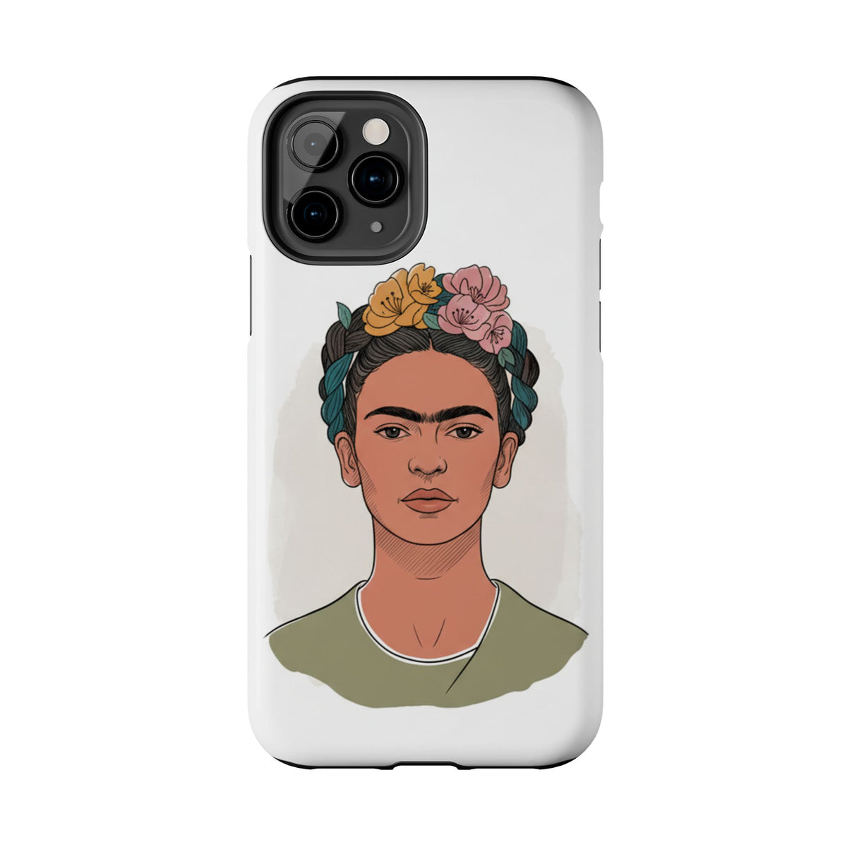 Floral Crown Portrait Phone Case | Tough Phone Case