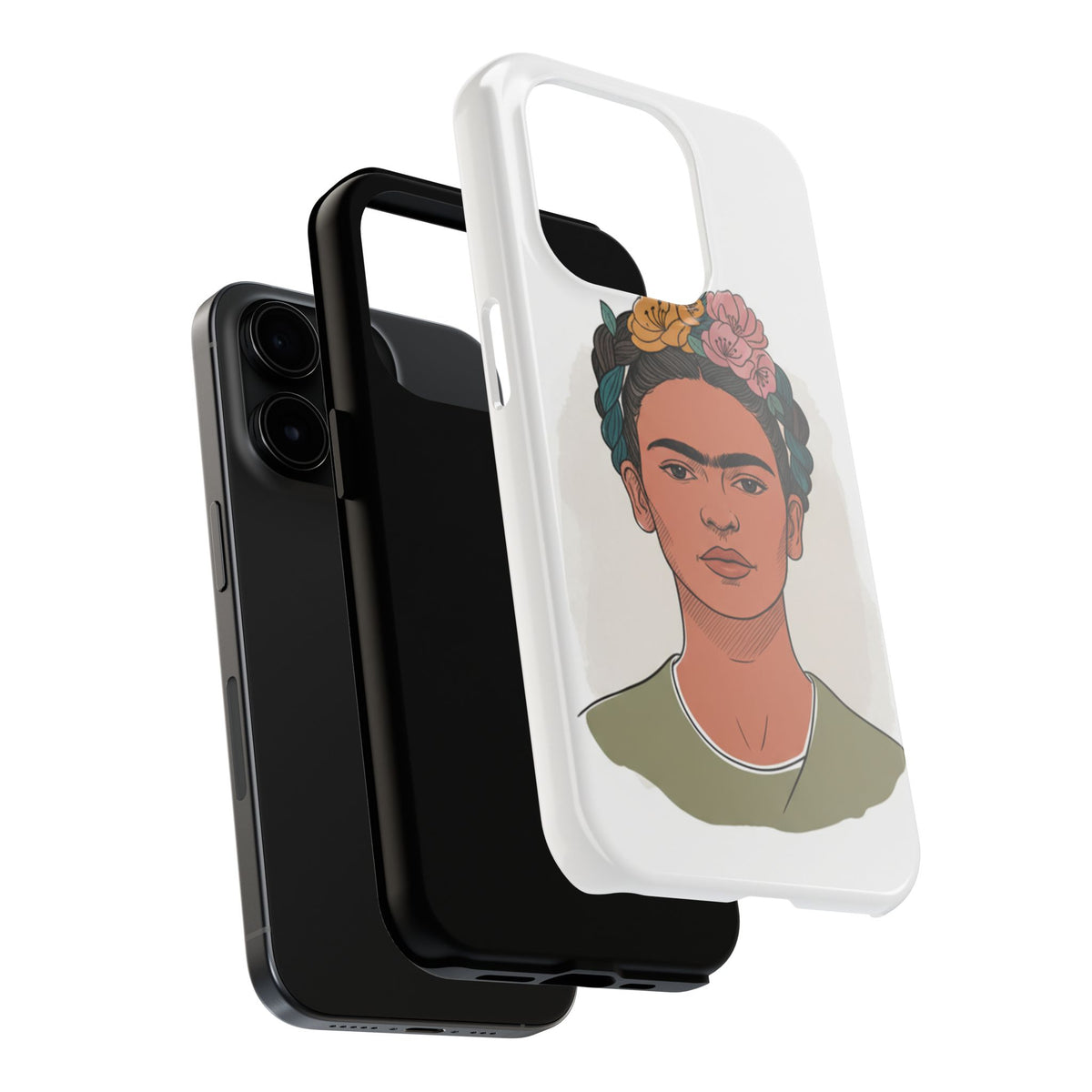 Floral Crown Portrait Phone Case | Tough Phone Case