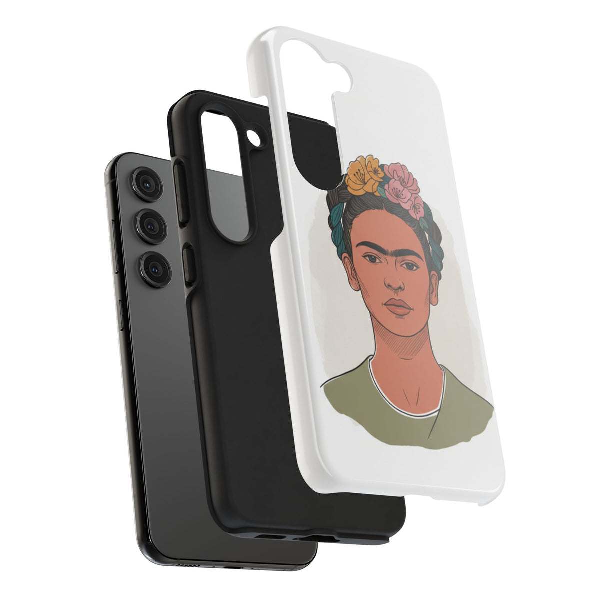 Floral Crown Portrait Phone Case | Tough Phone Case