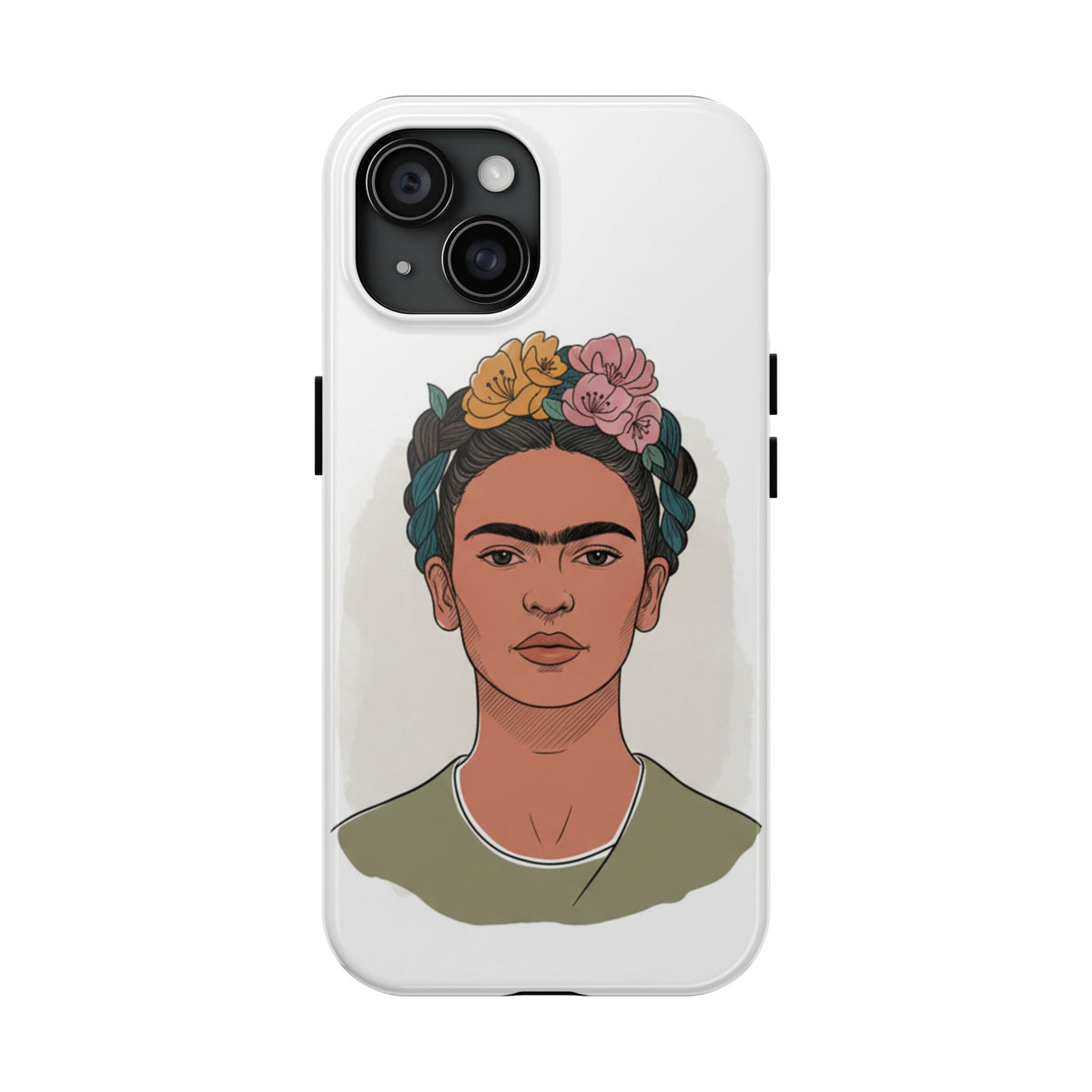 Floral Crown Portrait Phone Case | Tough Phone Case