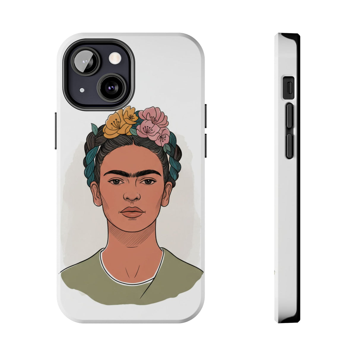 Floral Crown Portrait Phone Case | Tough Phone Case