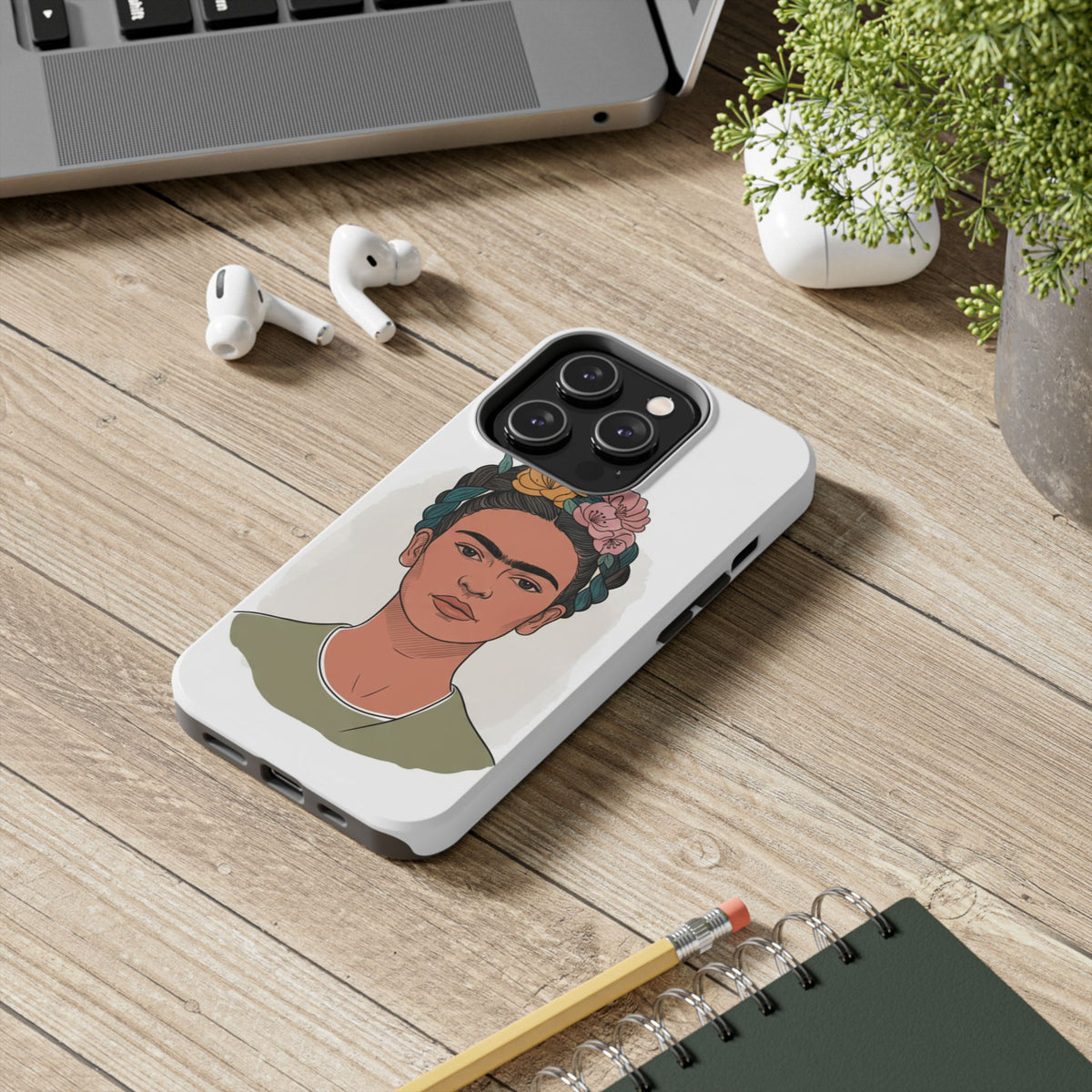 Floral Crown Portrait Phone Case | Tough Phone Case
