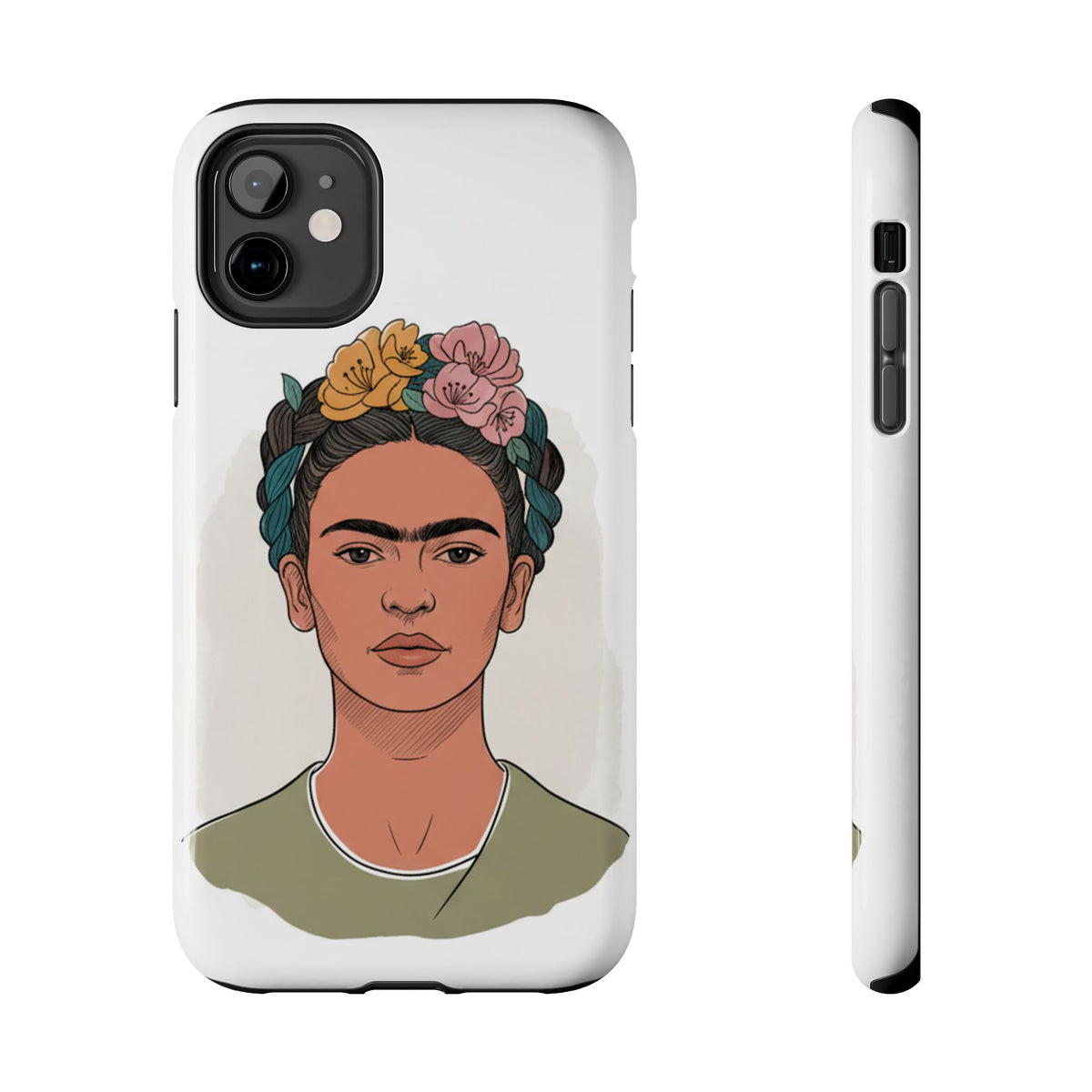Floral Crown Portrait Phone Case | Tough Phone Case