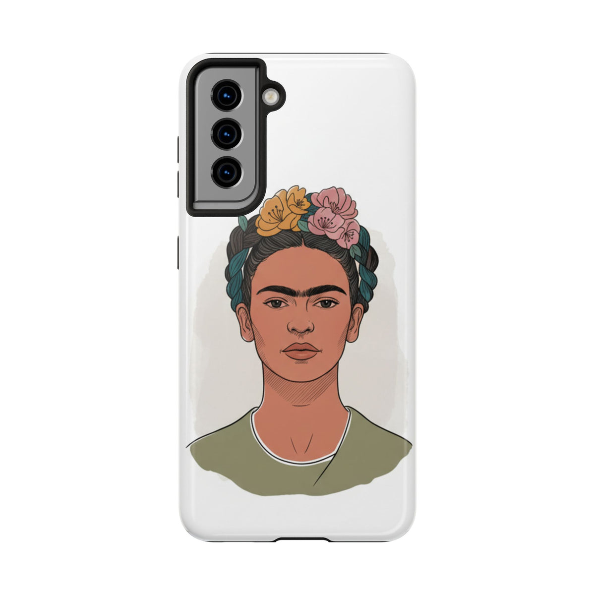 Floral Crown Portrait Phone Case | Tough Phone Case