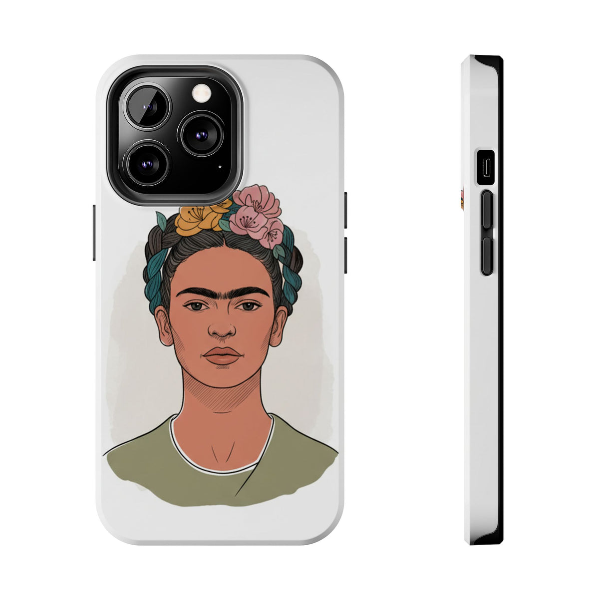 Floral Crown Portrait Phone Case | Tough Phone Case