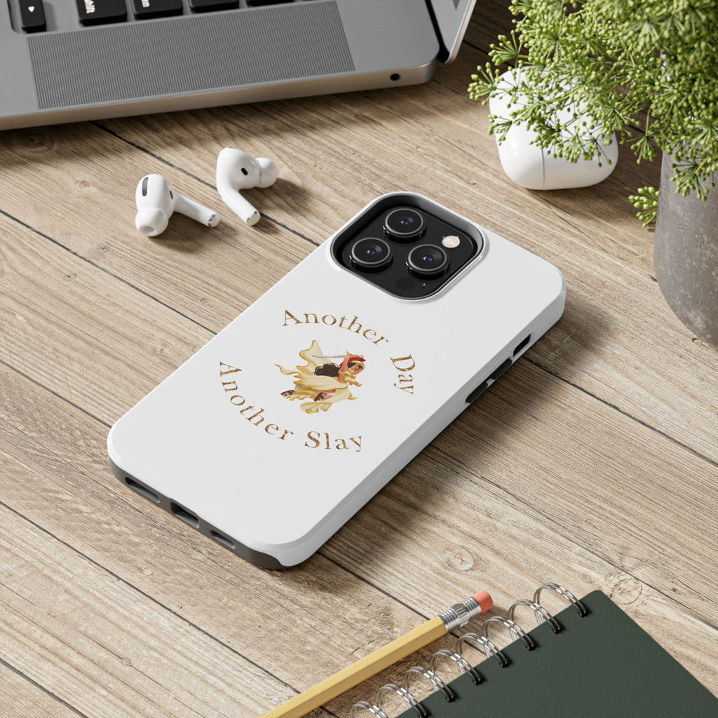 Another Day Another Slay phone case | Vintage Pinup Warrior design