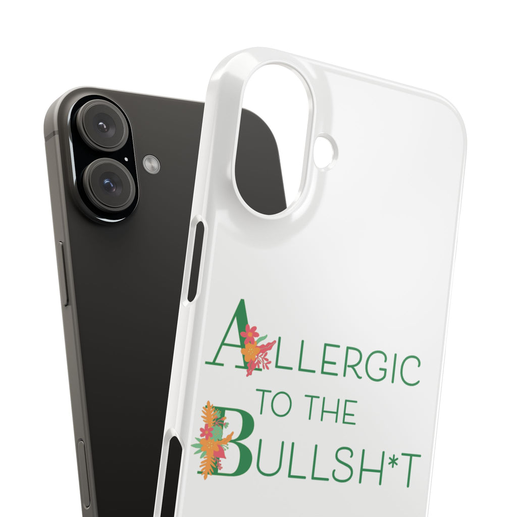 Allergic to the Bullsh*t Slim Phone Case | Floral Accent
