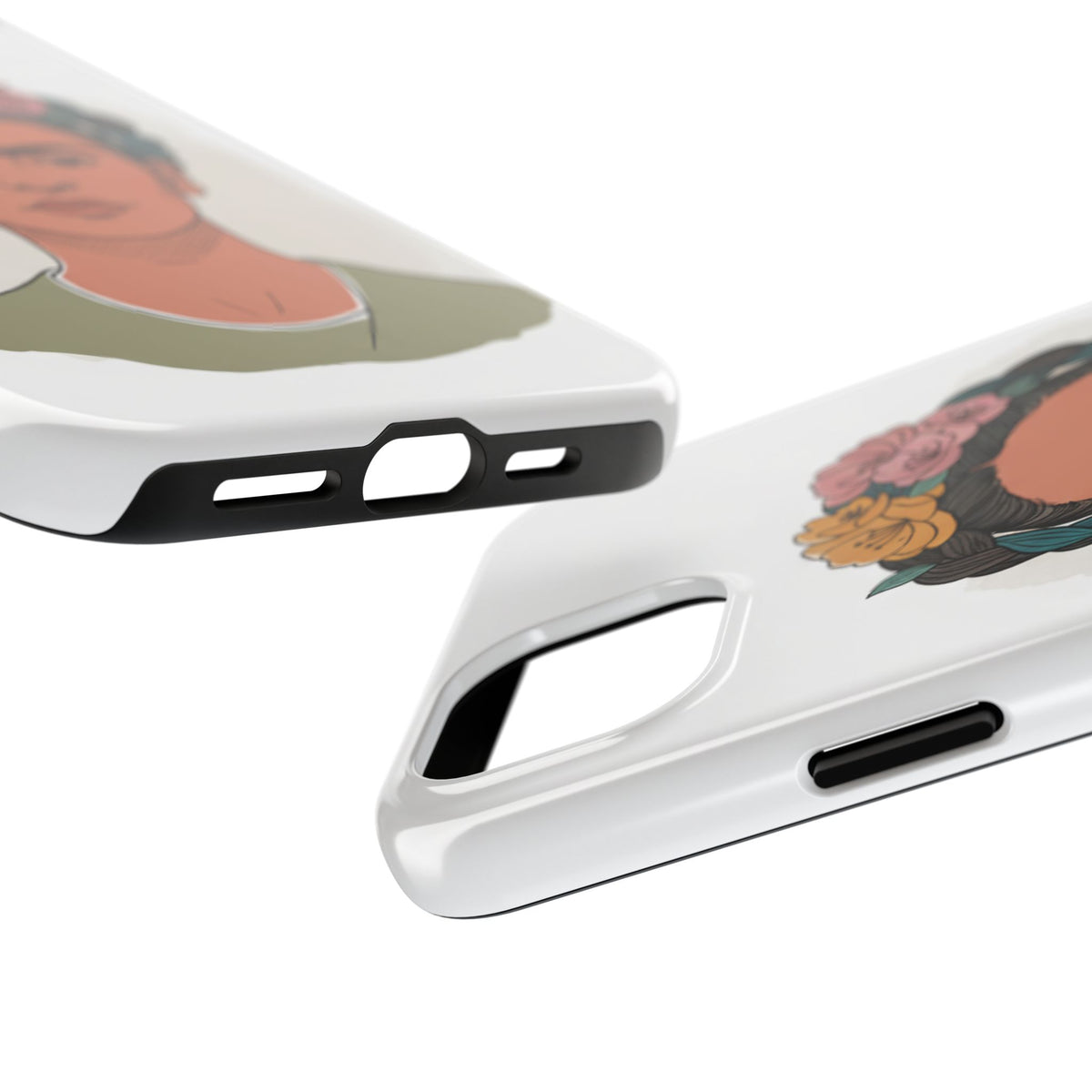 Floral Crown Portrait Phone Case | Tough Phone Case