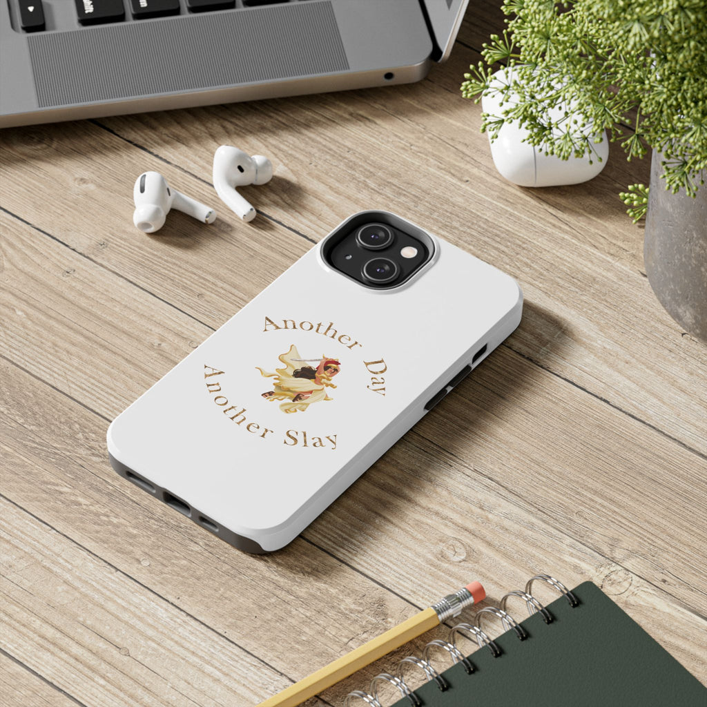 Another Day Another Slay phone case | Vintage Pinup Warrior design