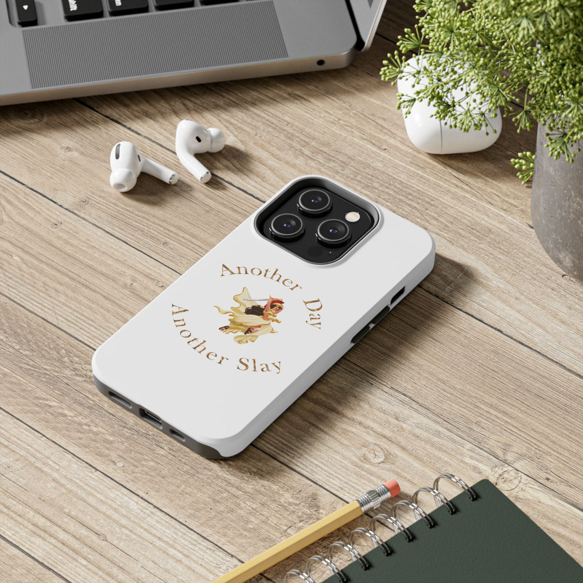 Another Day Another Slay phone case | Vintage Pinup Warrior design