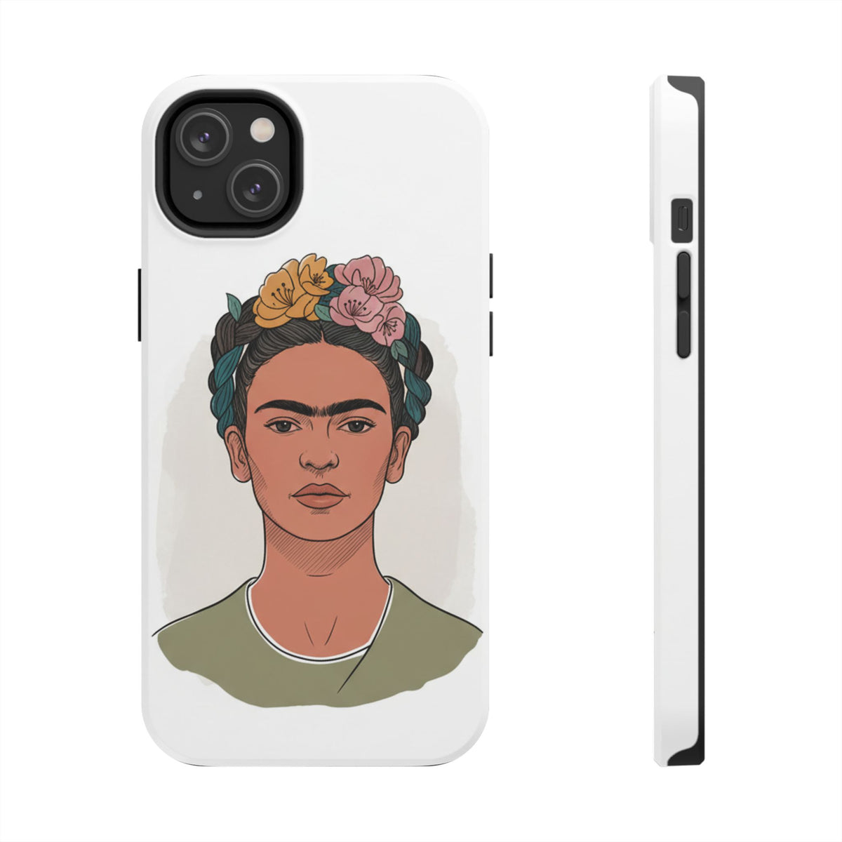 Floral Crown Portrait Phone Case | Tough Phone Case