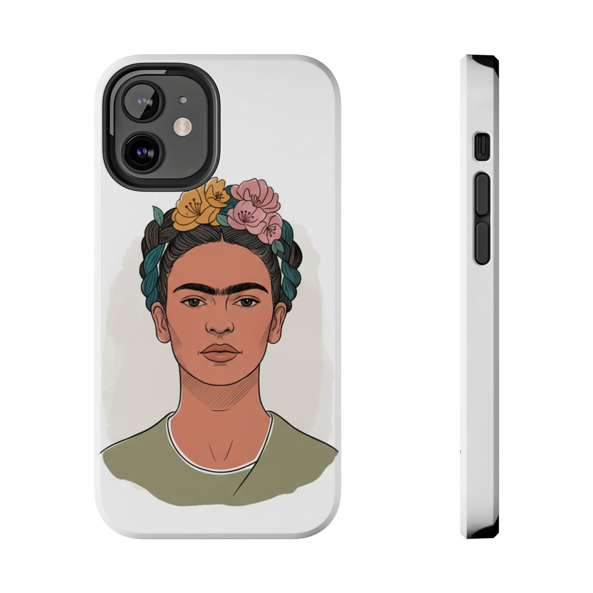 Floral Crown Portrait Phone Case | Tough Phone Case