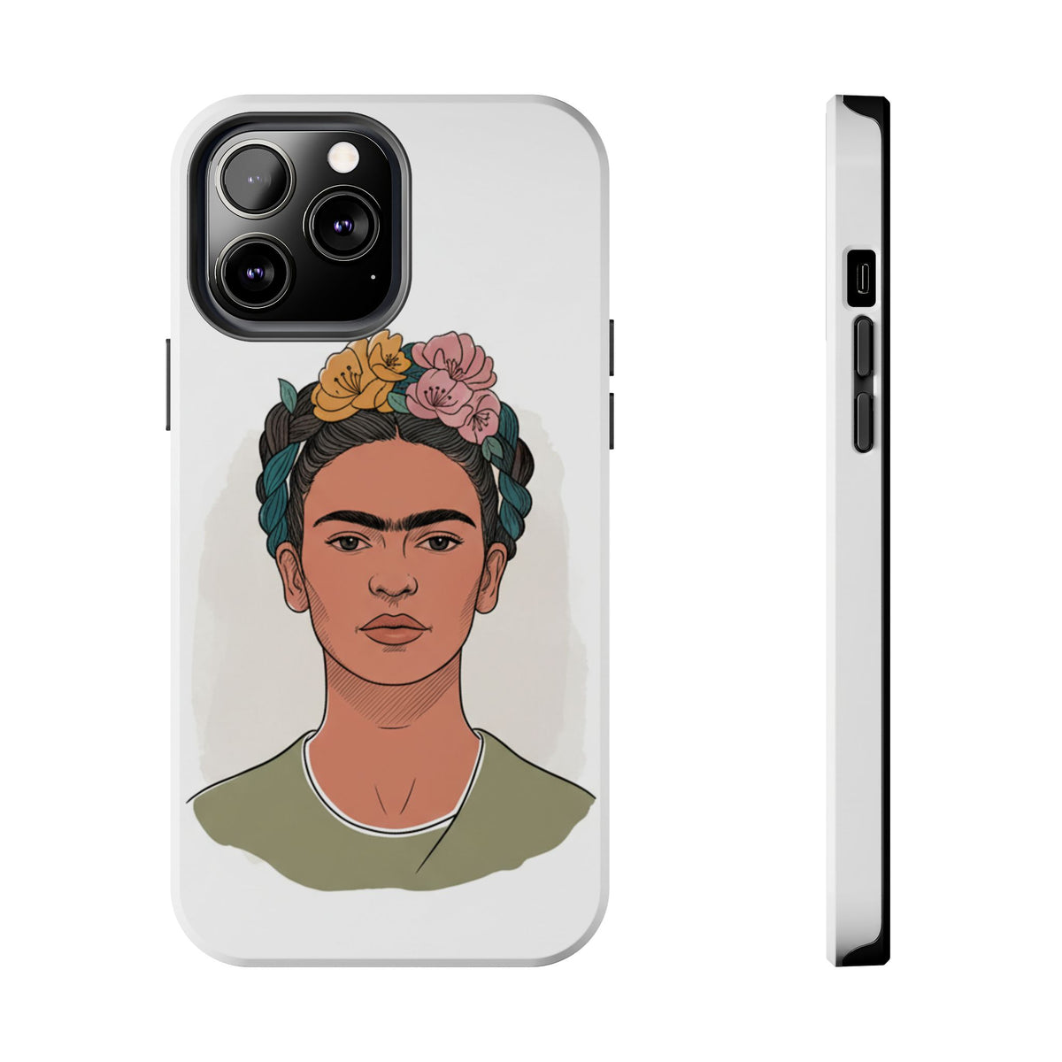 Floral Crown Portrait Phone Case | Tough Phone Case