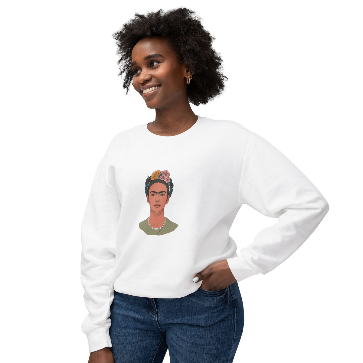 Frida Kahlo Portrait Cotton Sweatshirt