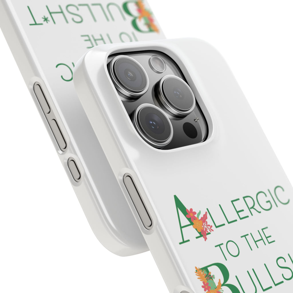 Allergic to the Bullsh*t Slim Phone Case | Floral Accent