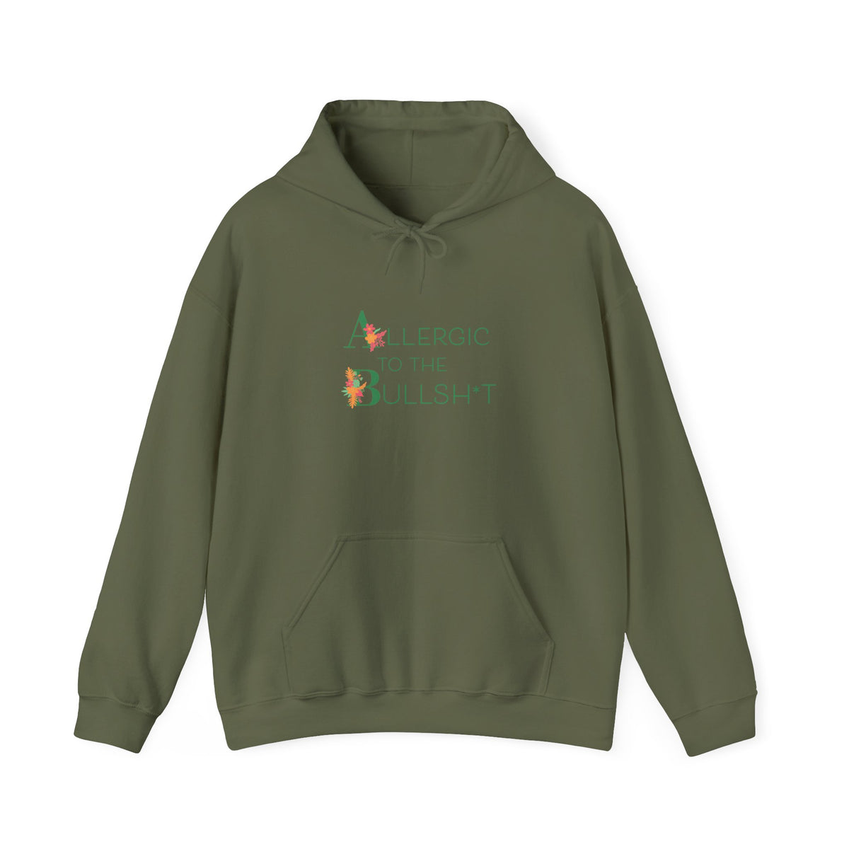 Allergic to the Bullsh*t Hoodie | Floral Letter Design