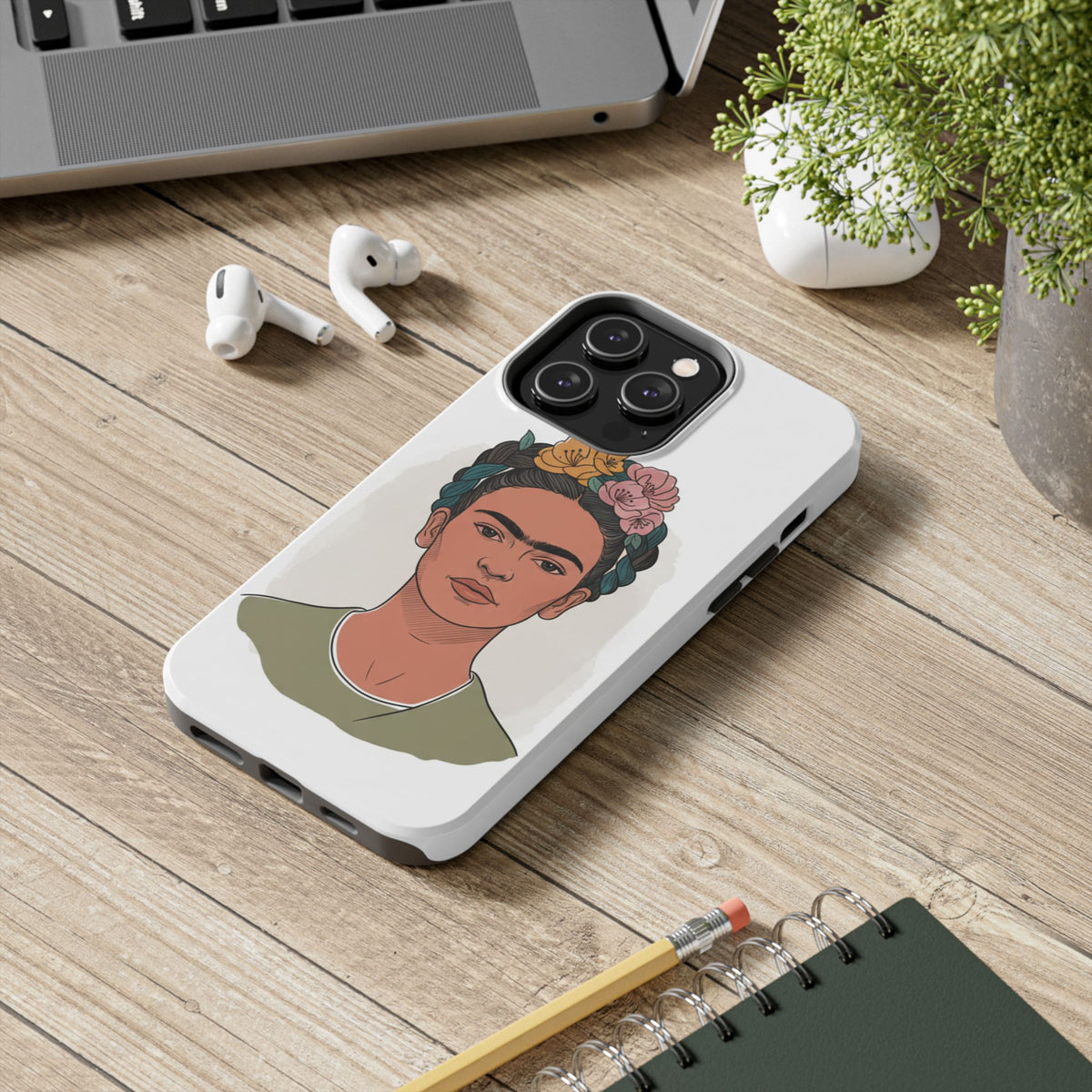 Floral Crown Portrait Phone Case | Tough Phone Case