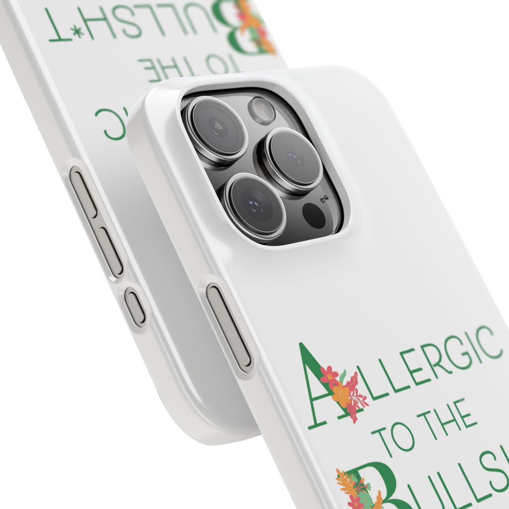 Allergic to the Bullsh*t Slim Phone Case | Floral Accent