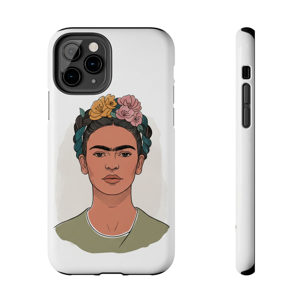 Floral Crown Portrait Phone Case | Tough Phone Case