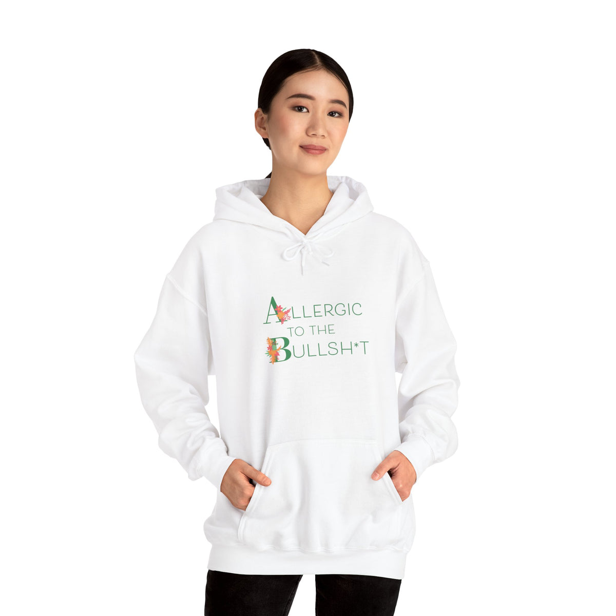 Allergic to the Bullsh*t Hoodie | Floral Letter Design