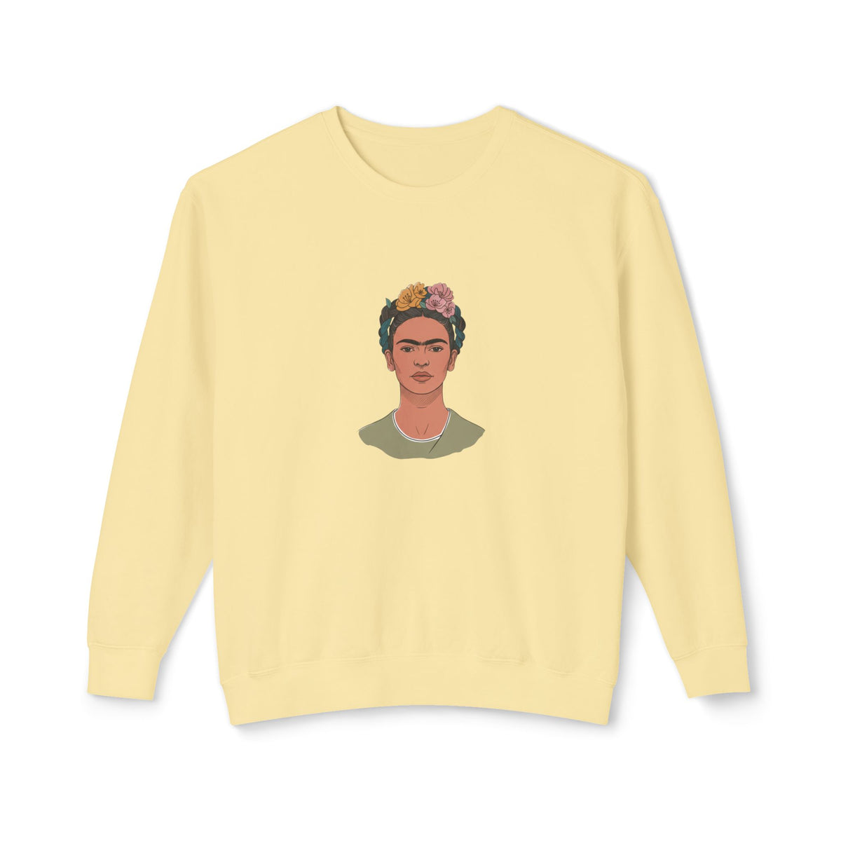 Frida Kahlo Portrait Sweatshirt | Artist Face Illustration