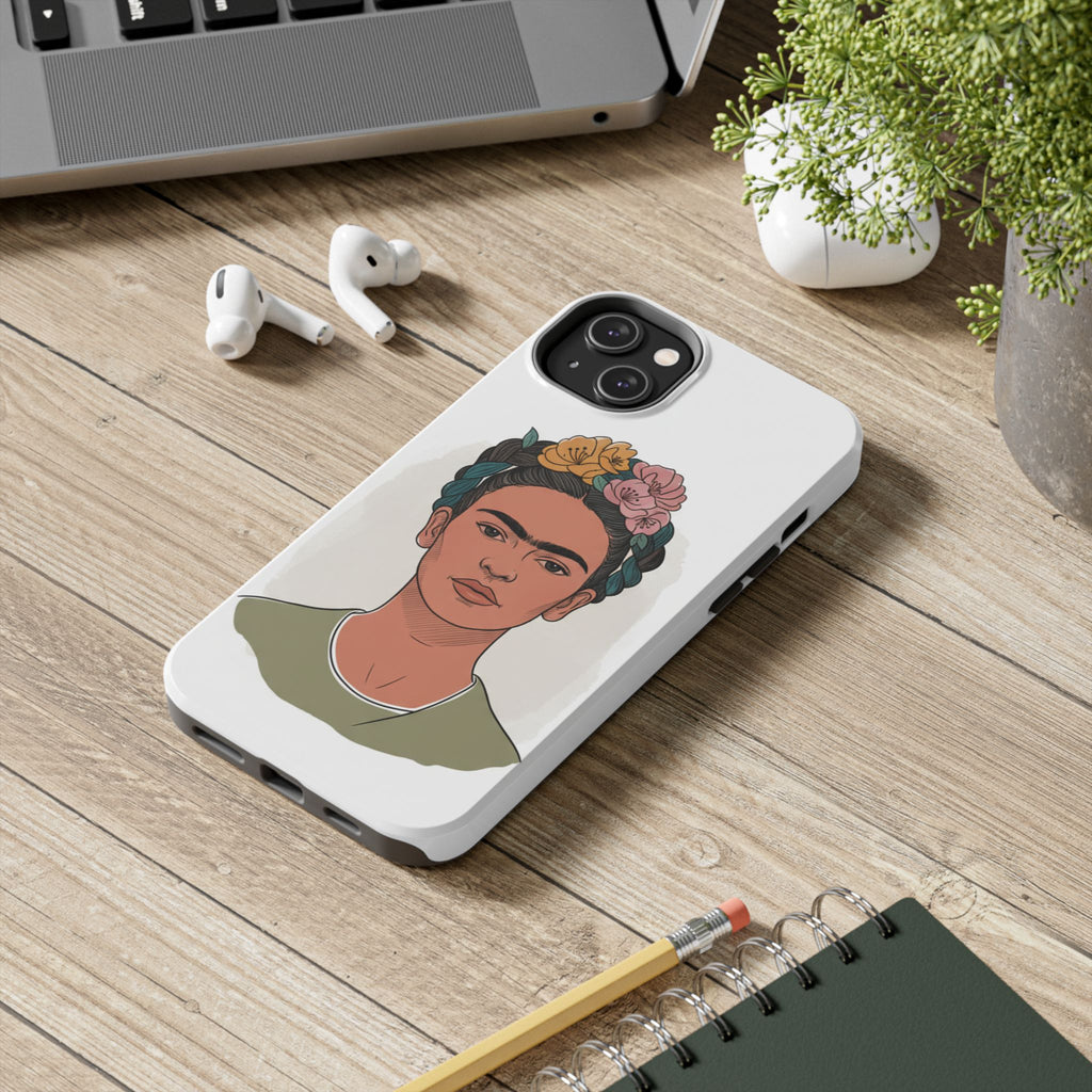 Floral Crown Portrait Phone Case | Tough Phone Case