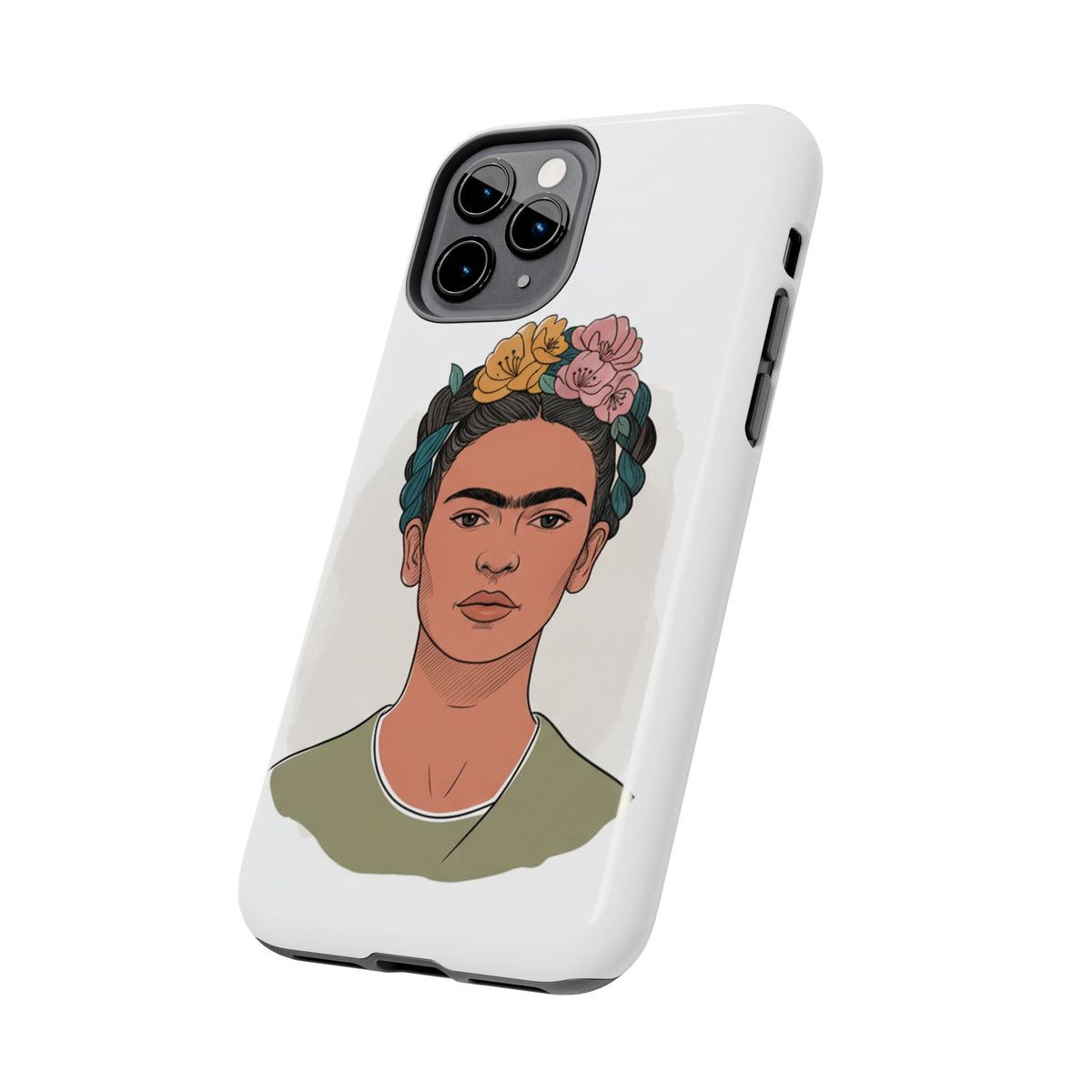Floral Crown Portrait Phone Case | Tough Phone Case