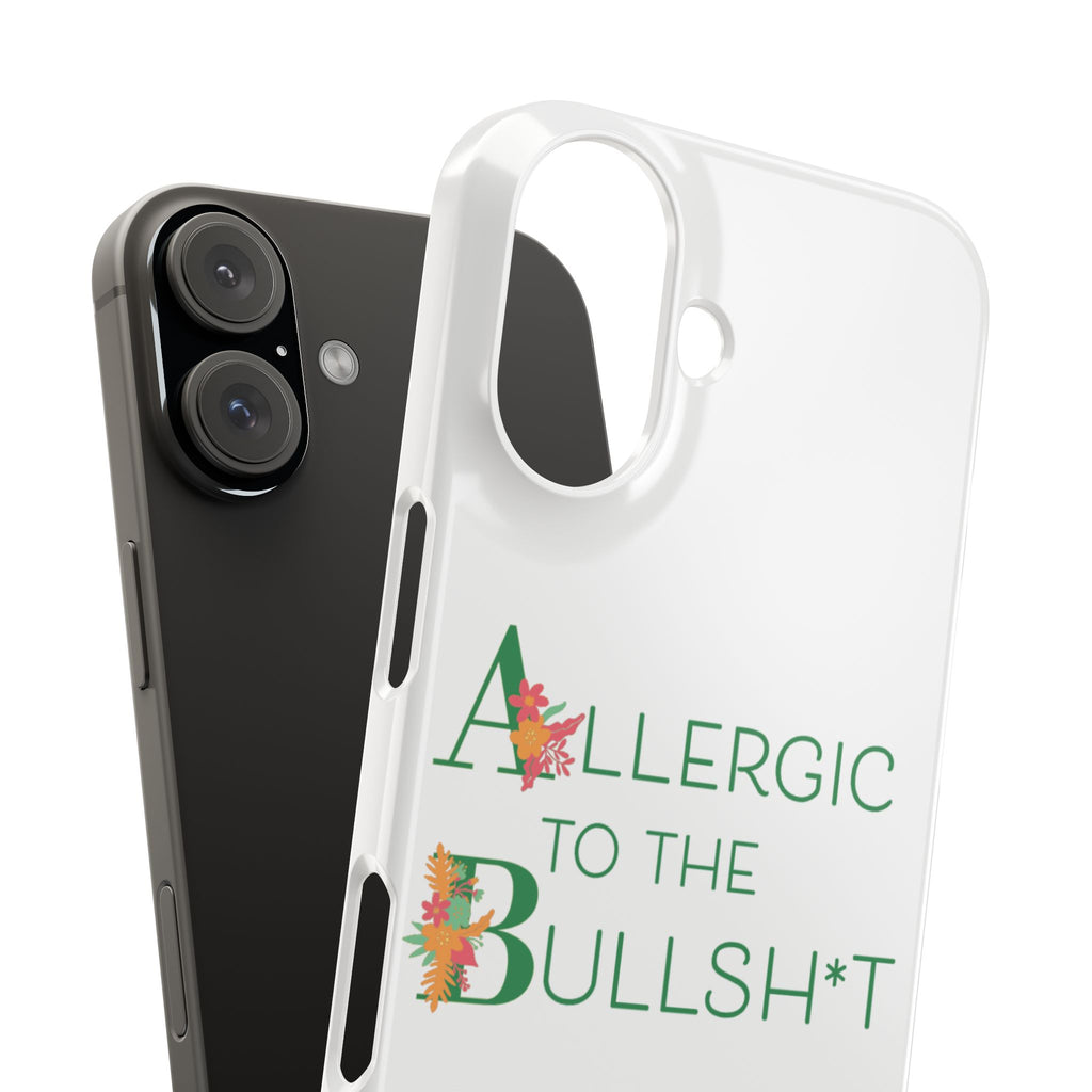 Allergic to the Bullsh*t Slim Phone Case | Floral Accent