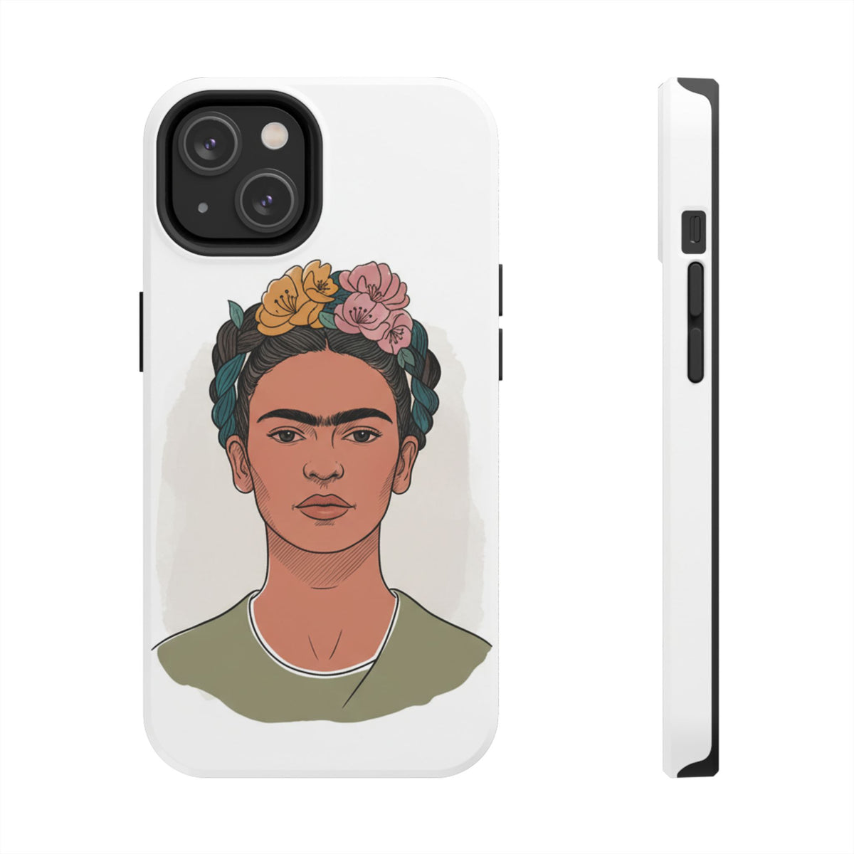 Floral Crown Portrait Phone Case | Tough Phone Case