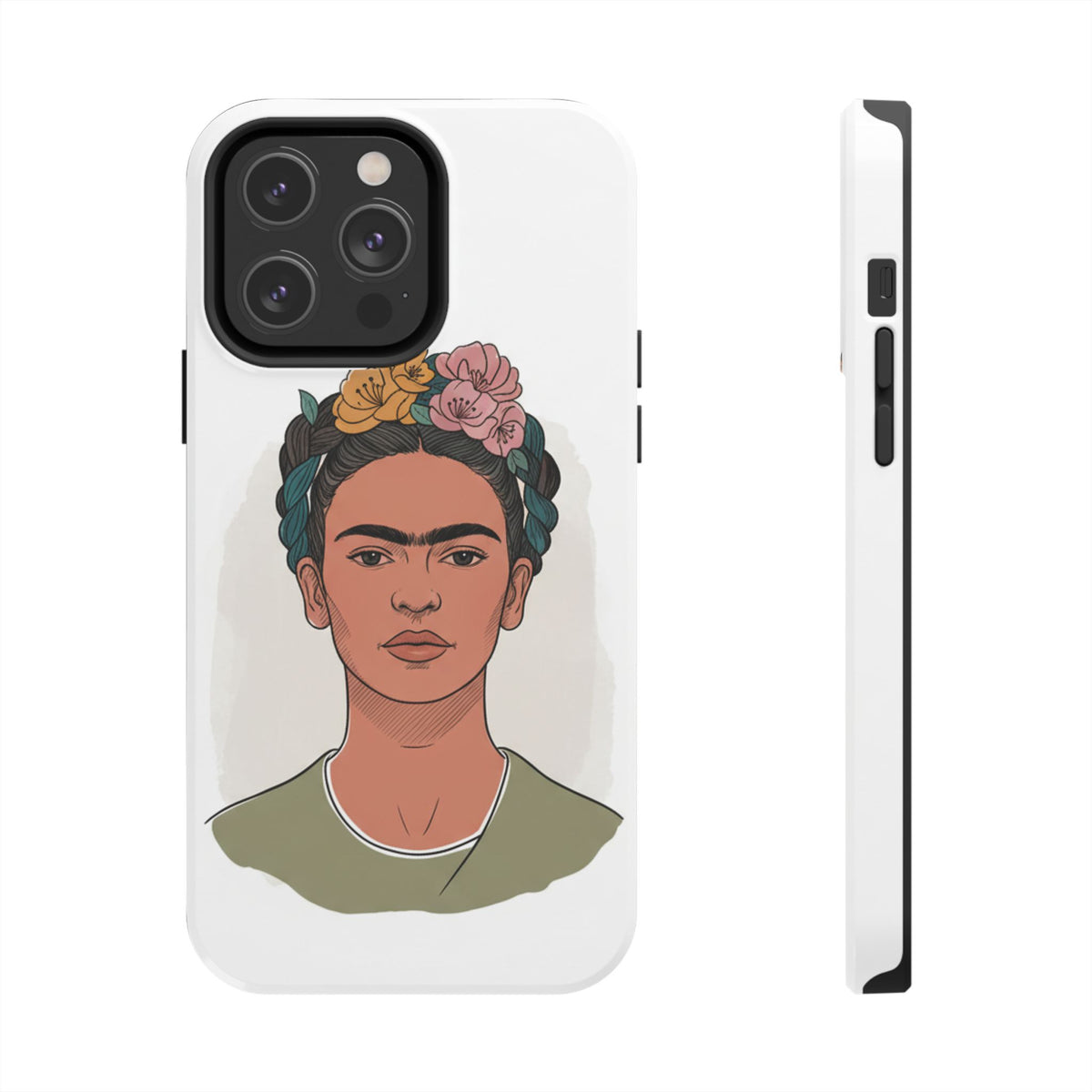 Floral Crown Portrait Phone Case | Tough Phone Case