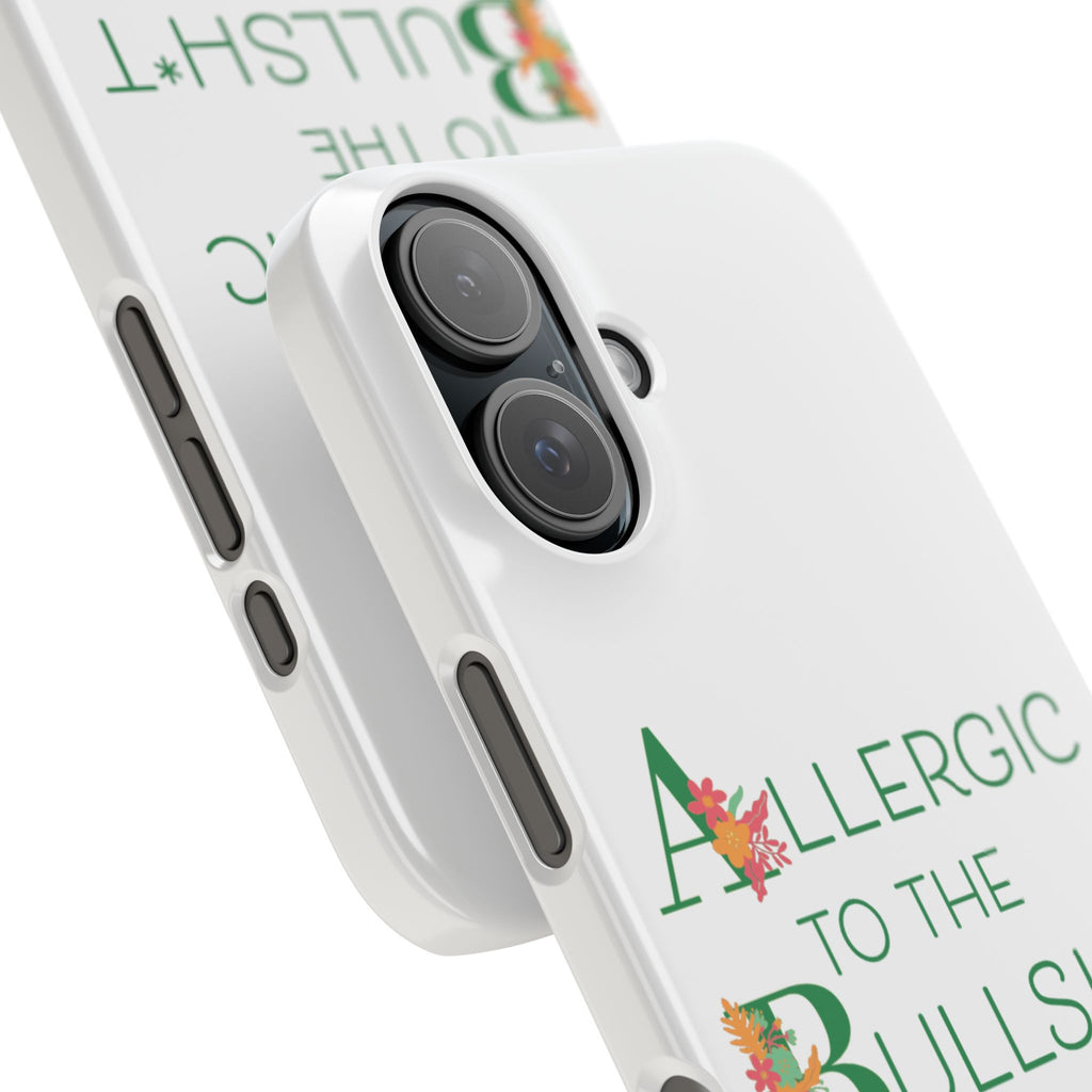 Allergic to the Bullsh*t Slim Phone Case | Floral Accent