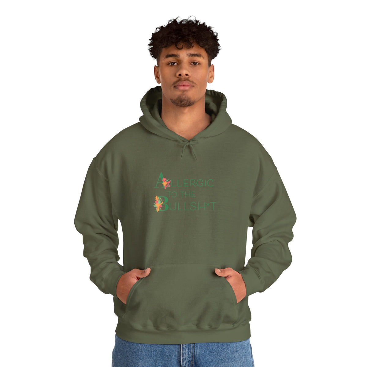 Allergic to the Bullsh*t Hoodie | Floral Letter Design