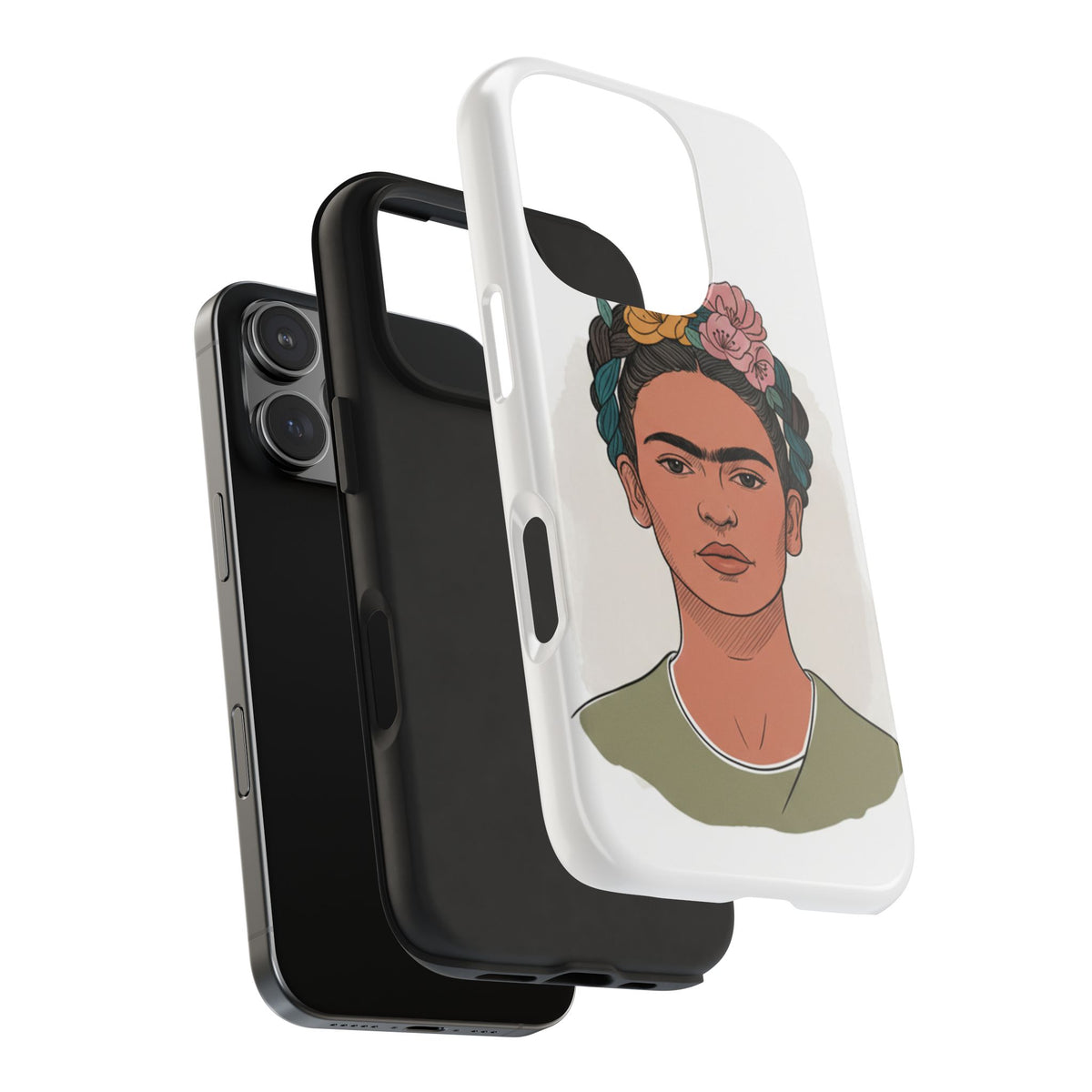Floral Crown Portrait Phone Case | Tough Phone Case