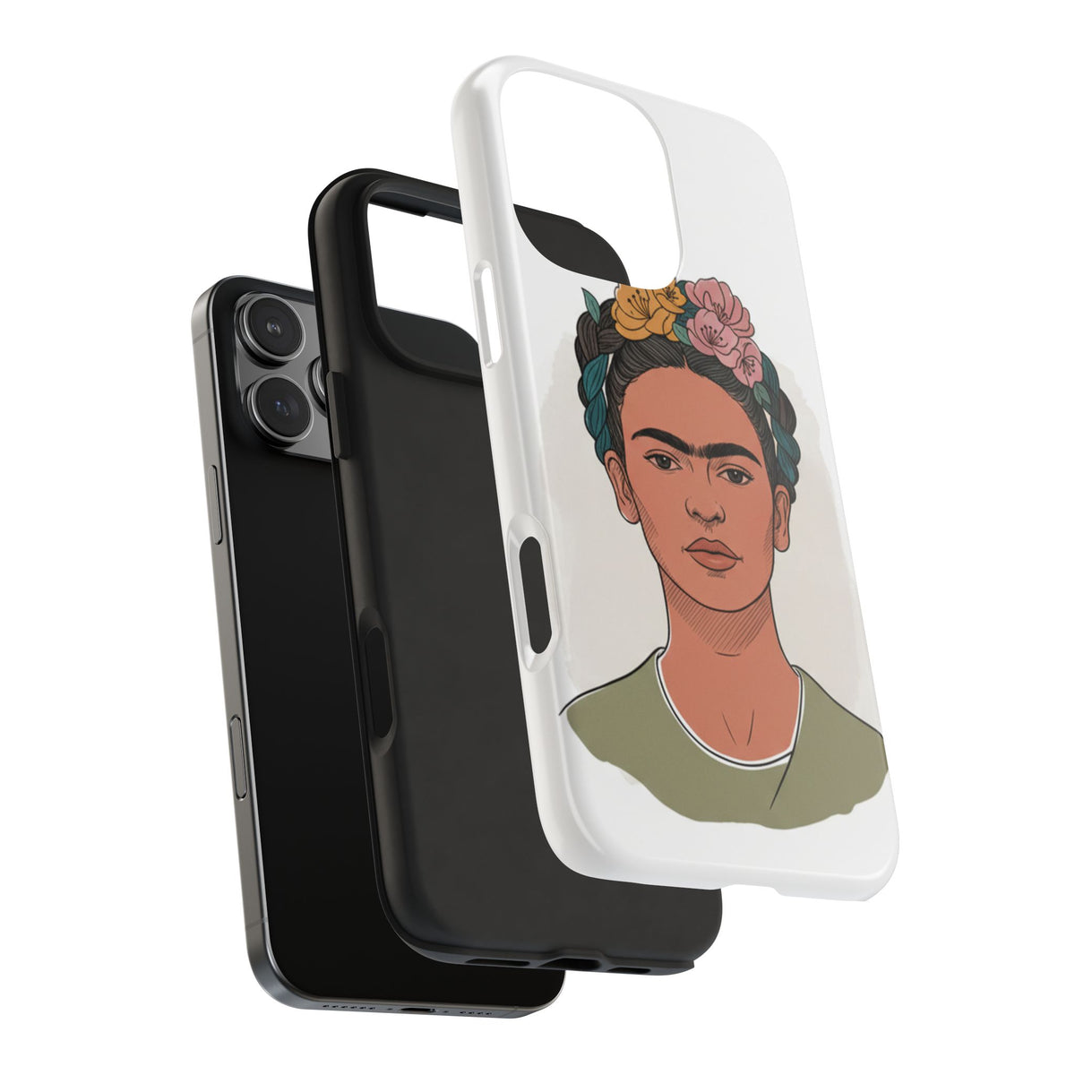 Floral Crown Portrait Phone Case | Tough Phone Case