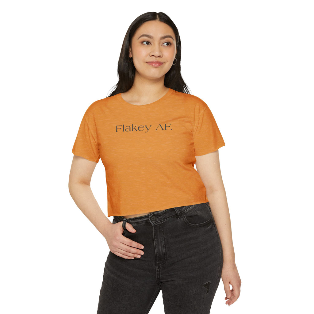 Flakey AF Crop Top — Funny Festival Women's Graphic Tee