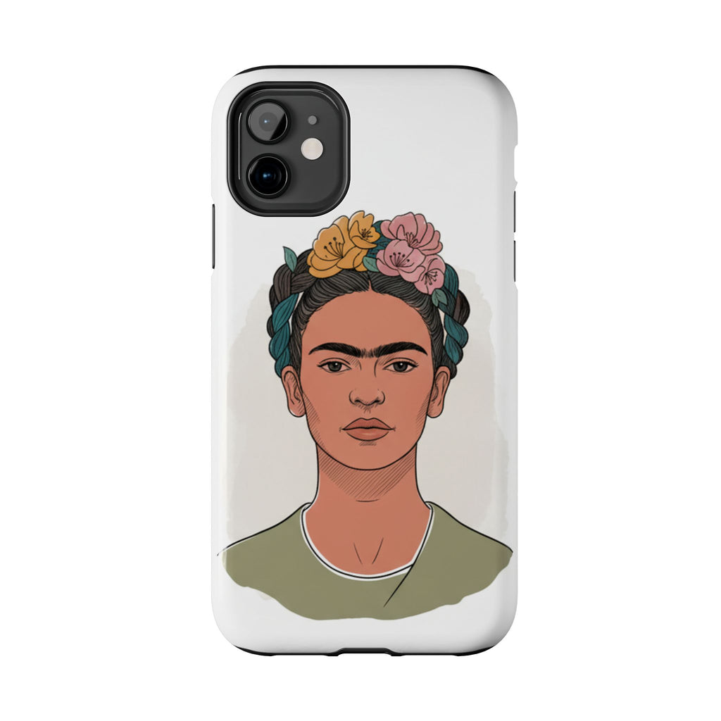 Floral Crown Portrait Phone Case | Tough Phone Case