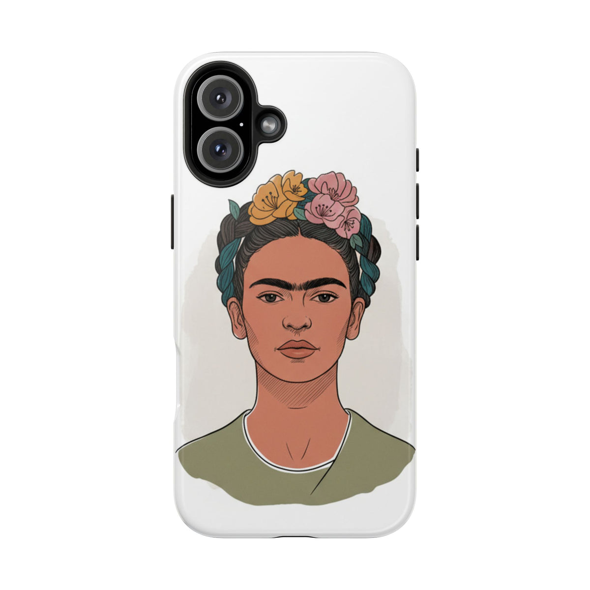 Floral Crown Portrait Phone Case | Tough Phone Case