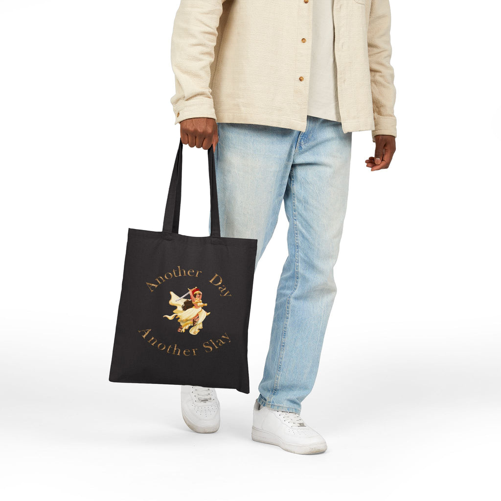 Another Day Another Slay Tote Bag | Vintage Angel Illustration
