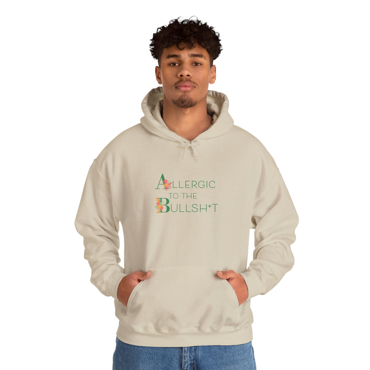 Allergic to the Bullsh*t Hoodie | Floral Letter Design