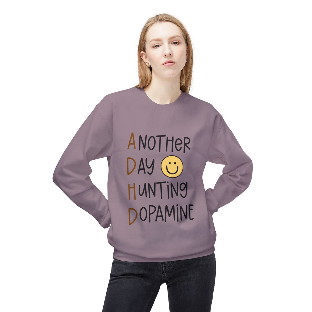 Another Day Hunting Dopamine sweatshirt | smiley graphic, mental health