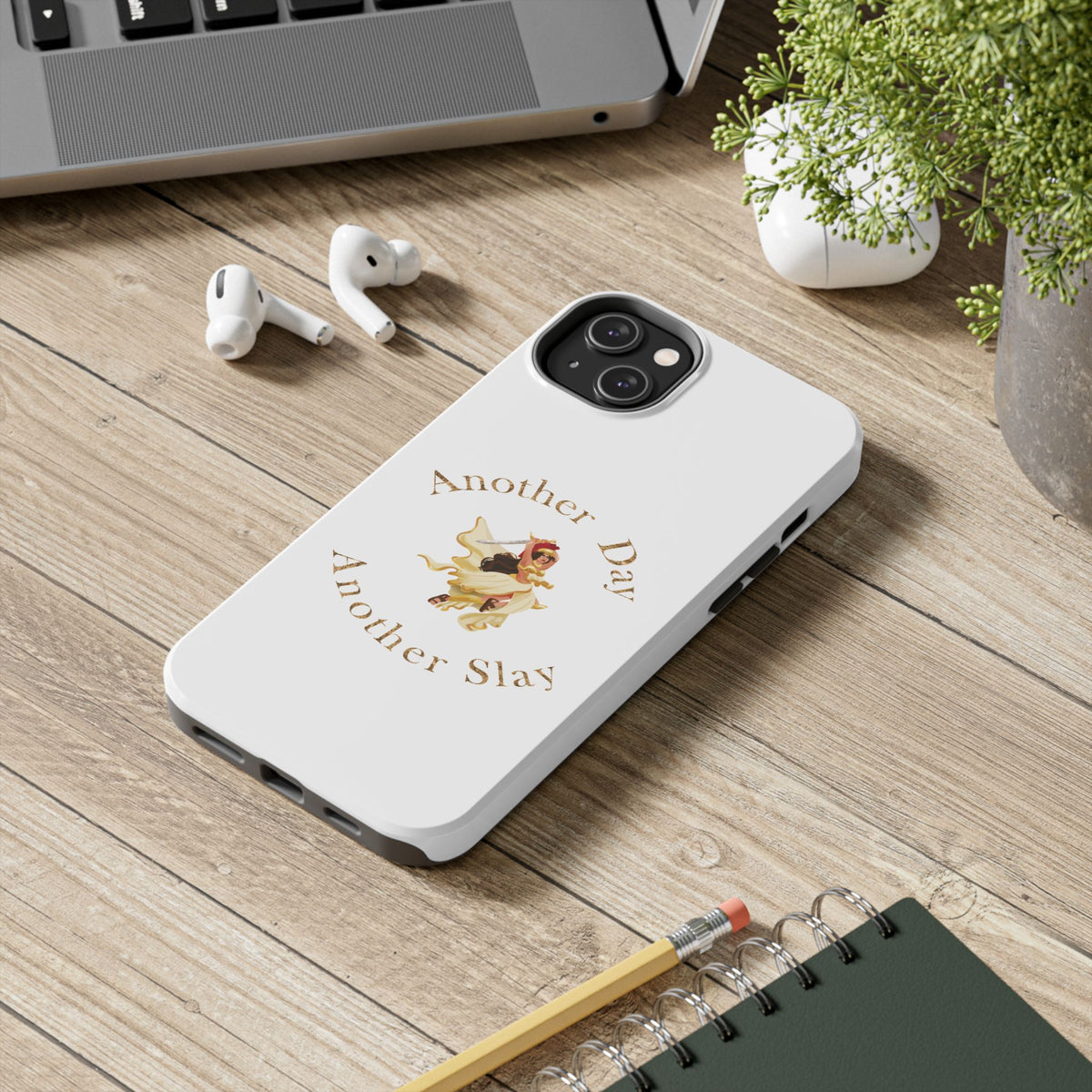 Another Day Another Slay phone case | Vintage Pinup Warrior design