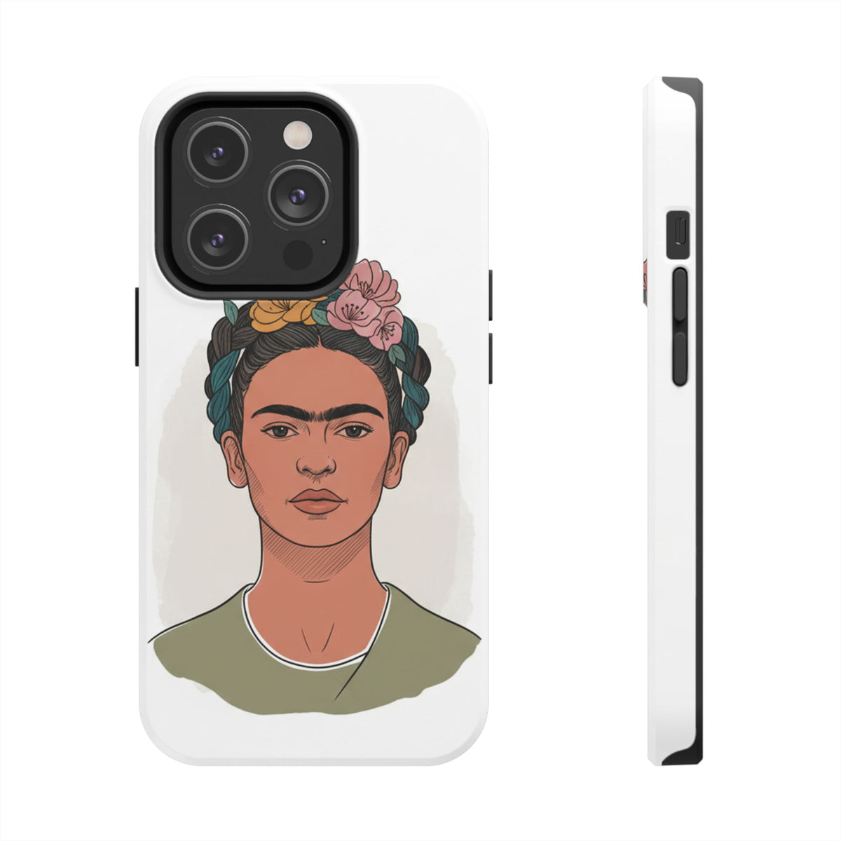 Floral Crown Portrait Phone Case | Tough Phone Case