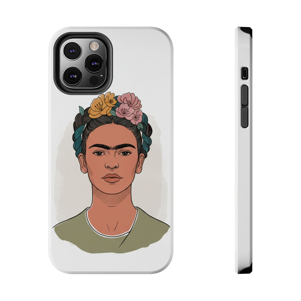 Floral Crown Portrait Phone Case | Tough Phone Case