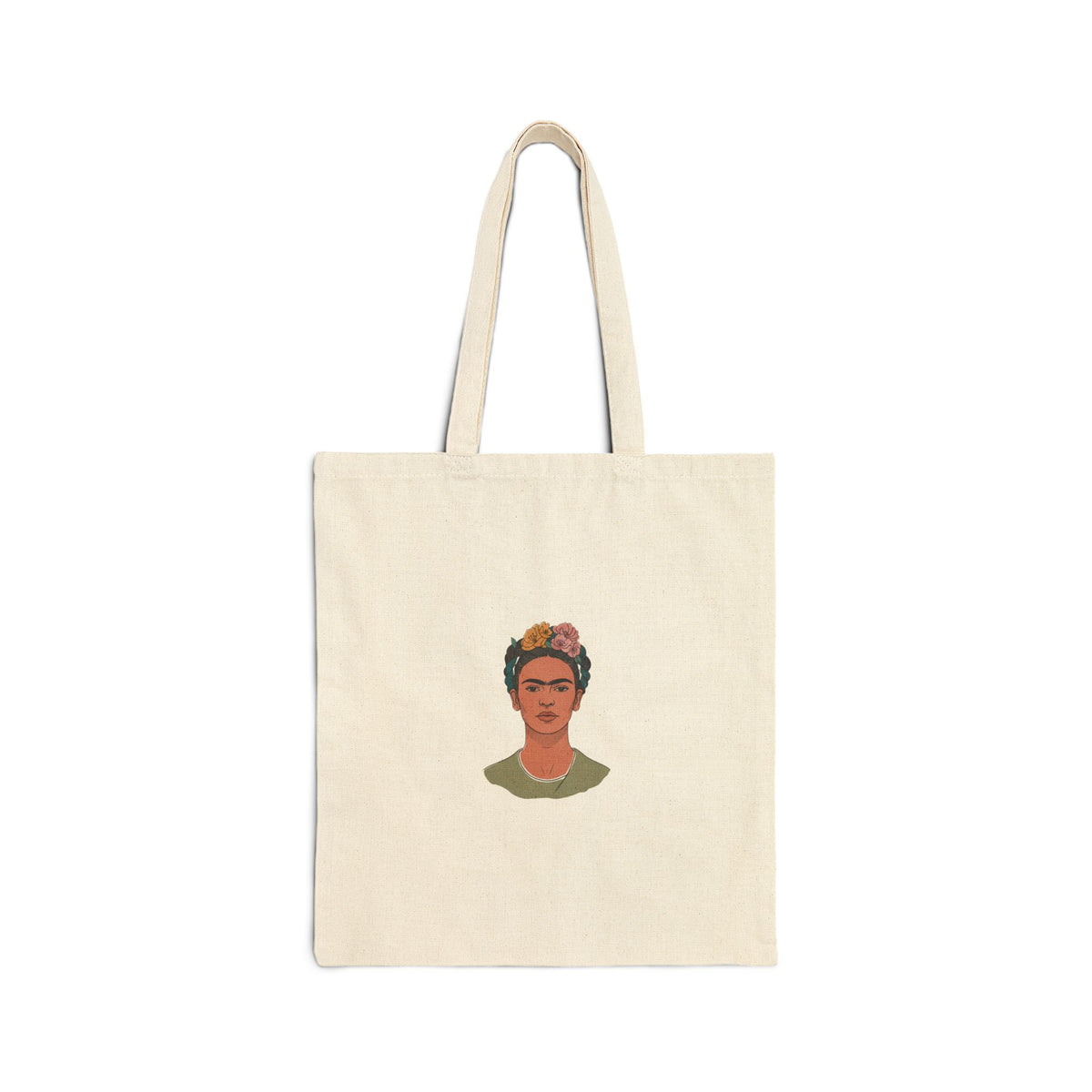 Frida Kahlo Portrait Tote Bag | Cotton Canvas Art Shopper