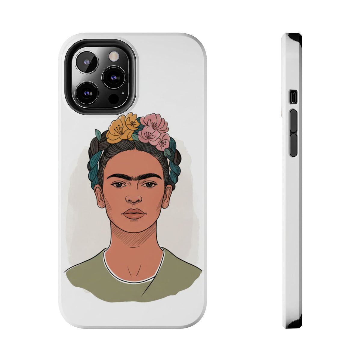 Floral Crown Portrait Phone Case | Tough Phone Case