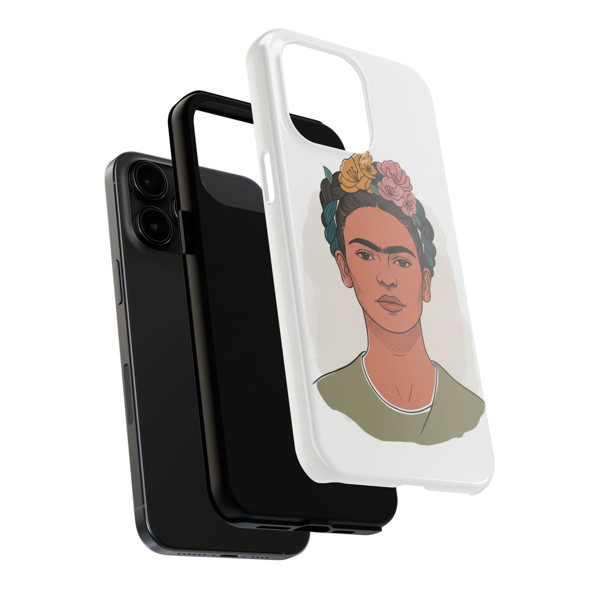 Floral Crown Portrait Phone Case | Tough Phone Case