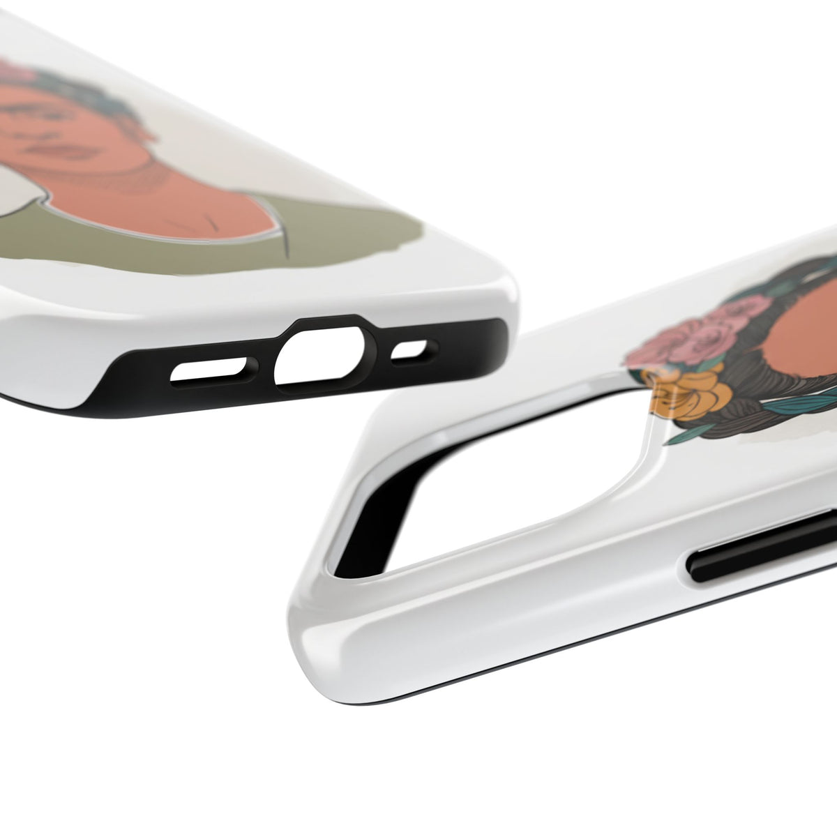 Floral Crown Portrait Phone Case | Tough Phone Case