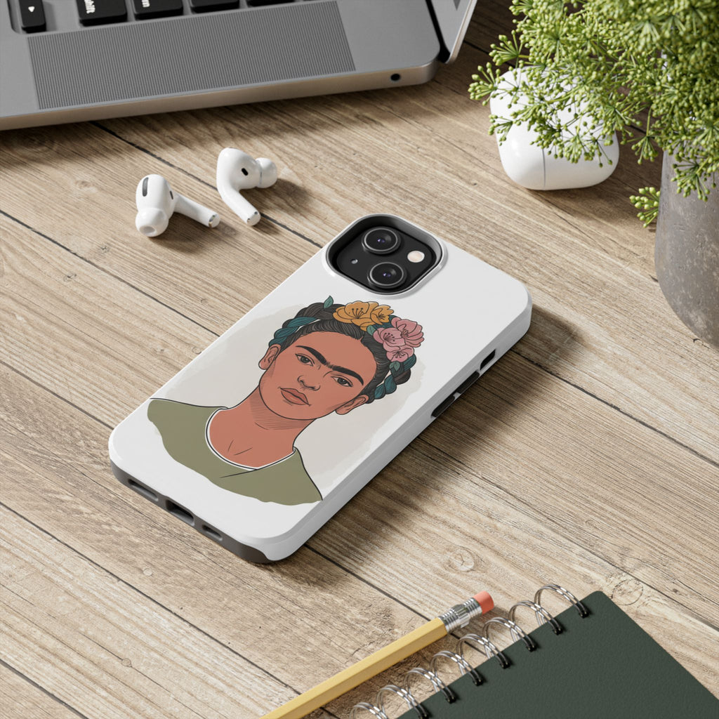 Floral Crown Portrait Phone Case | Tough Phone Case